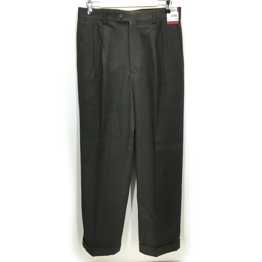 Louis Raphael Melange Flannel Cuffed Slacks